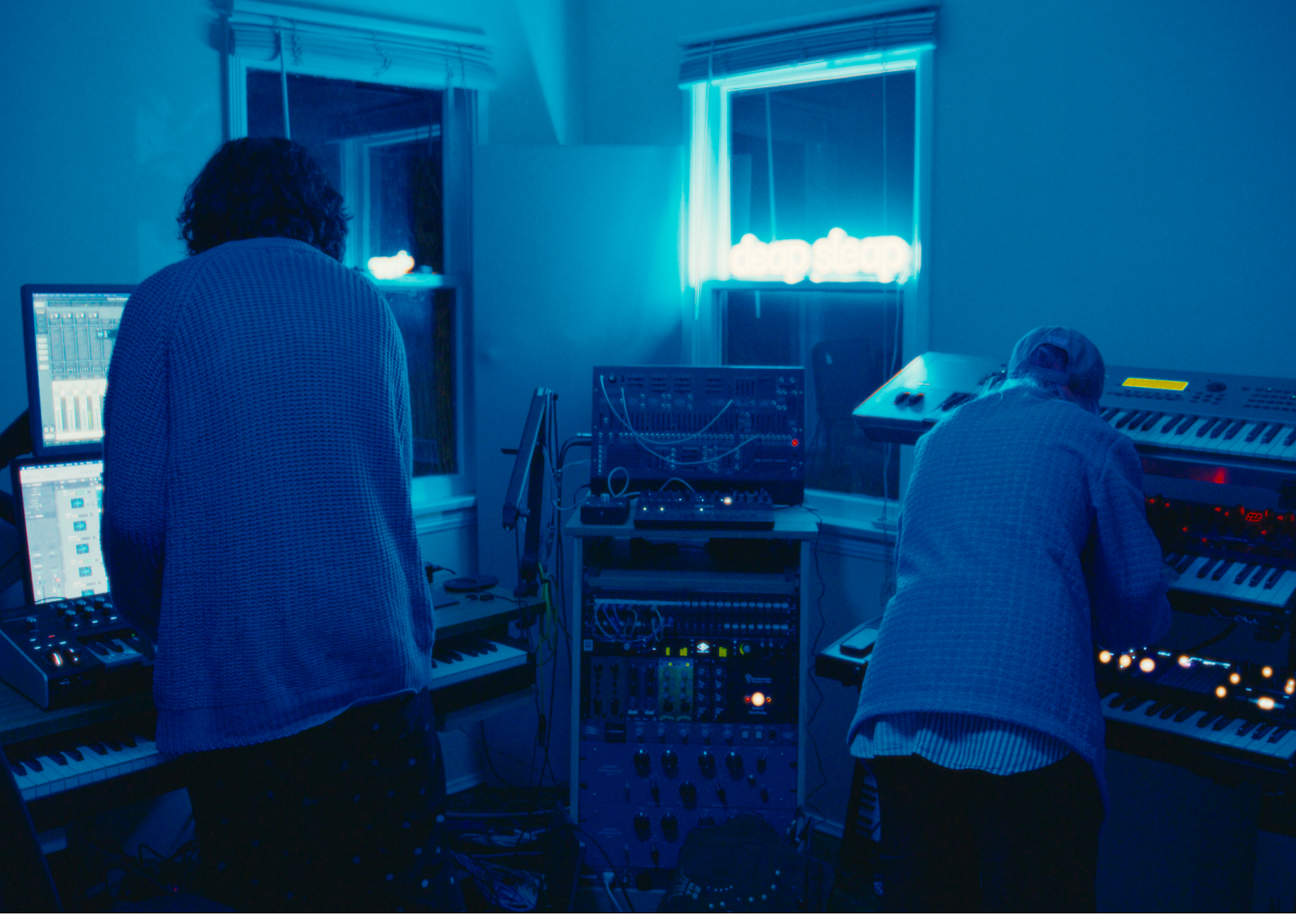 Image of Joe Berry & Kaela Sinclair jamming on thier keyboards